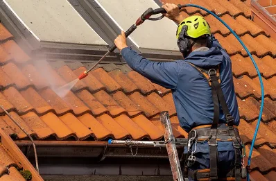 Démoussage et hydrofuge de toiture à Fauguernon